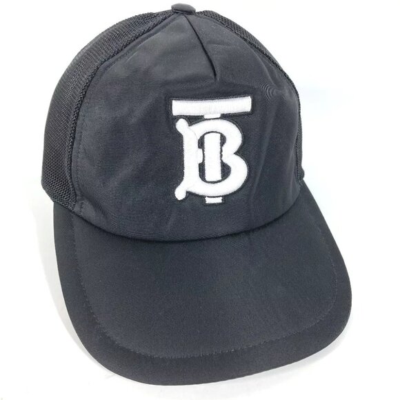 BURBERRY 8019211 TB hat cap baseball cap Nylon Black/White